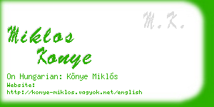 miklos konye business card