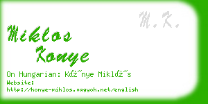 miklos konye business card